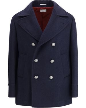 Brunello Cucinelli Coats - Blue