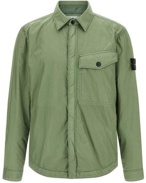 Stone Island 'Garment Dyed Crinkle Reps Ny' Jacket - Green
