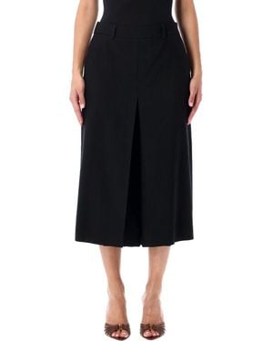 Saint Laurent Wool Midi Length Culottes - Black