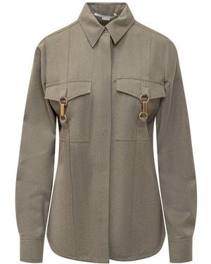 Stella McCartney Shirt With Buckles - Gray