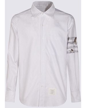 Thom Browne Camicie Med Gray - White
