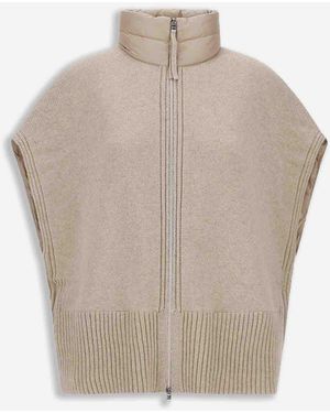 Herno Poncho Resort Knit - White