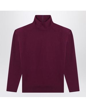Saint Laurent Boxy Sweater - Purple
