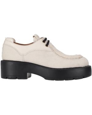 Miu Miu 55Mm Platform Leather Shoes - White