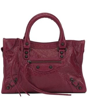 Balenciaga "Le City Bag" Handbag - Purple