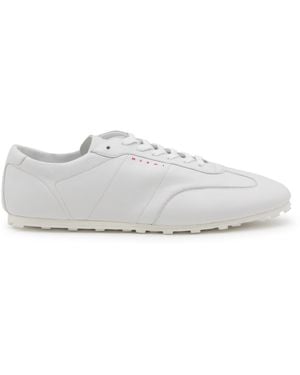 Marni Leather Softy Soccer Sneakers - White