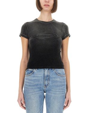 T By Alexander Wang Slim Fit T-Shirt - Black
