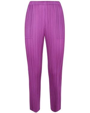 Pleats Please Issey Miyake "monthly Colors: September" Trousers Clothing - Purple