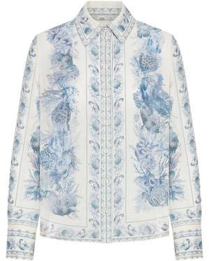 Zimmermann Wanderlust Cotton Shirt - Blue