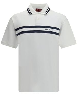 Gucci Polo Shirts - White