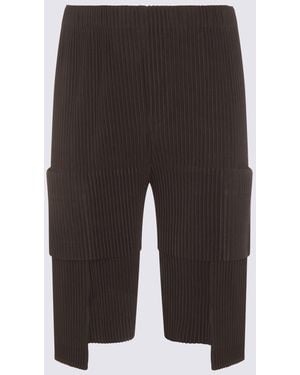 Homme Plissé Issey Miyake Pantaloncini Grigio - Black