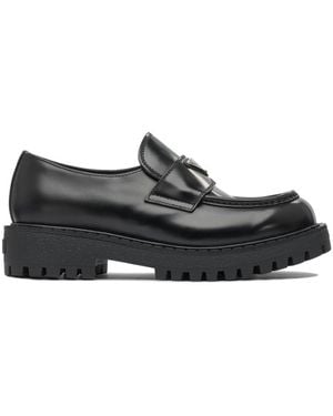 Prada Leather Loafers - Black