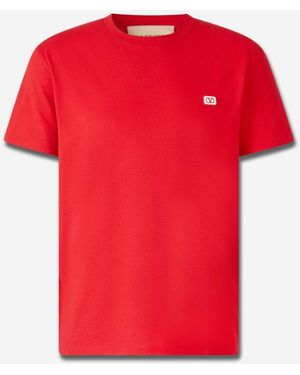 Valentino Garavani Cotton Logo T-Shirt - Red