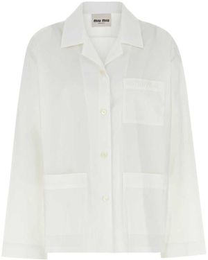 Miu Miu Poplin Shirt - White