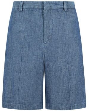 Jil Sander Cotton Bermuda Shorts - Blue