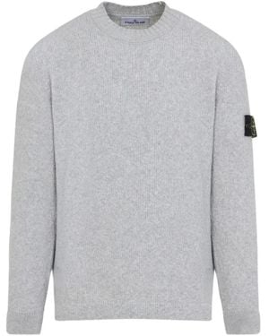 Stone Island Wool Crew Neck Jumper Clothing - Grey