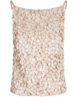 P.A.R.O.S.H. Sequin Top - Natural