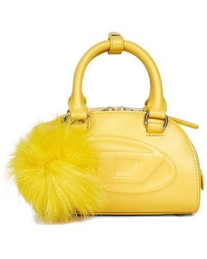 DIESEL Mini Shoulder Bag With Embossed Logo - Yellow
