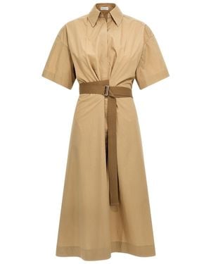 Brunello Cucinelli Belt Dress - Natural
