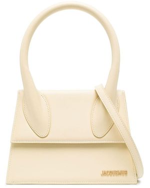 Jacquemus Fuchsia Leather Top-Handle Bag For - Natural