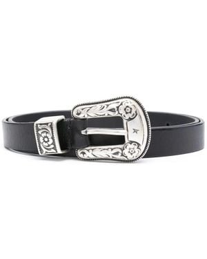ベルト Golden Goose BELT NEW TEX SHINY WAVY LEATHER BODY Golden Goose Belt New Tex Shiny Wavy Leather Body in White