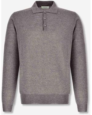 Canali Cotton Polo Logo - Grey