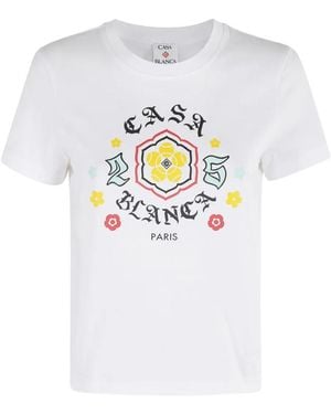 CASABLANCA Printed T-Shirt - White