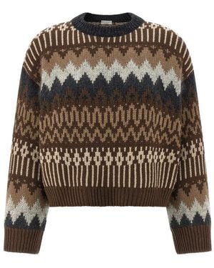 Brunello Cucinelli Sequin And Cashmere Jumper - Black