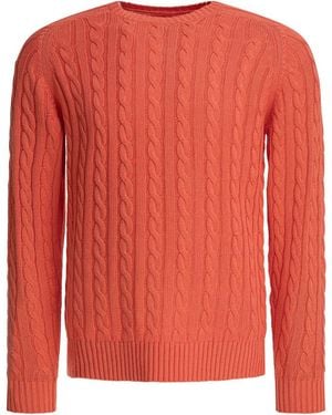 Beams Plus Linen And Cotton Sweater - Red
