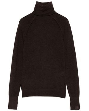 Victoria Beckham Dark High-Neck Sweater - Black