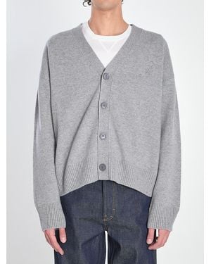 Ami Paris De Coeur Cardigan - Grey