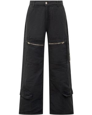 M44 LABEL GROUP 44 Label Group Cargo Trousers With Pockets And Zippers - Black