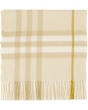 Burberry Giant Check Scarf - Natural