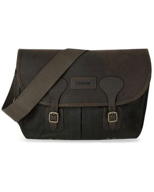 Barbour Tarras Wax Crossbody Bag - Black
