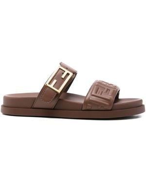 Fendi Sandals Leather - Brown