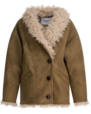 Isabel Marant "clea" Shearling Jacket - Green