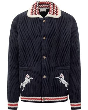 Drole de Monsieur Drole De Monsieur Knitted Cardigan With Embroidery - Blue