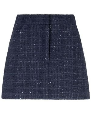 Emporio Armani Wool Blend Mini Skirt - Blue