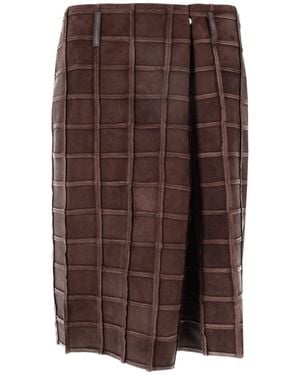 Niccolò Pasqualetti Piega Skirt - Brown