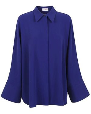 Alberto Biani Light And Stretch Cady Shirt - Blue