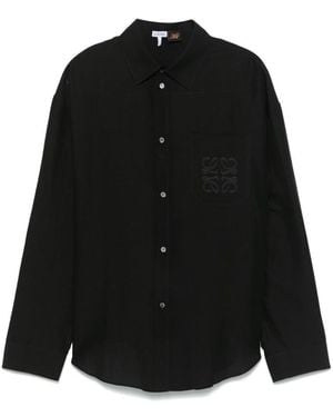 Loewe Linen Blend Shirt - Black