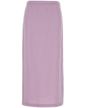 Gucci Lilac Crepe Skirt - Purple
