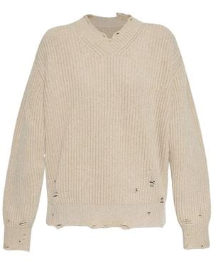 MM6 by Maison Martin Margiela V-Neck - White