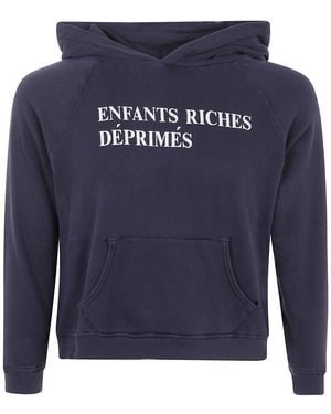 Enfants Riches Deprimes Classic Logo Shrunken Hoodie - Blue