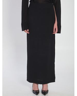 TOTEME Long Skirt With Slit - Black