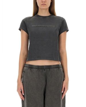 Alexander Wang T-Shirt With Logo - Black