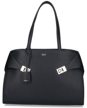 Ferragamo Hug Shoulder Bag - Black