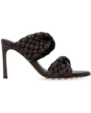 Bottega Veneta The Curve Leather Mules - Black