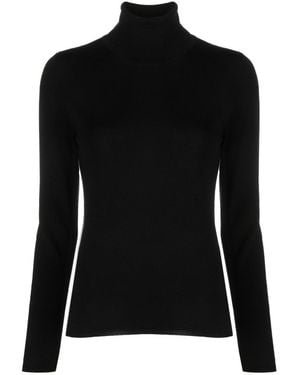 Zanone Fine Knit Turtleneck - Black