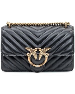 Pinko Love Classic Icon V Quilt Bag - Grey